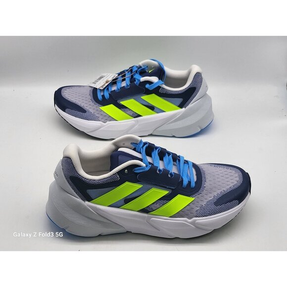 Adidas‎ Adistar 2.0 Cloud White Lucid Lemon Dark Blue ID2807 Men Shoes Size 6.5 - Picture 4 of 10